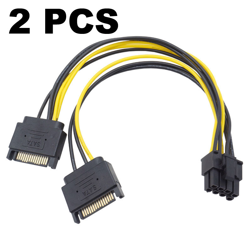 Pcie Extension Cable - 2 stuks dual sata 15pin naar