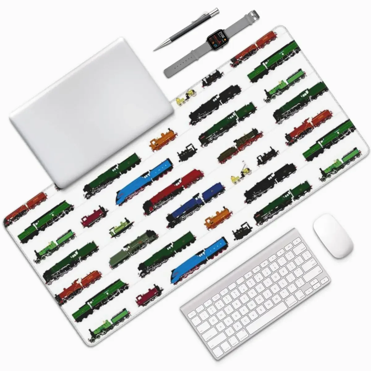 Gaming Accessories Icon - Iconische Britse Steam Trains Grote muismat