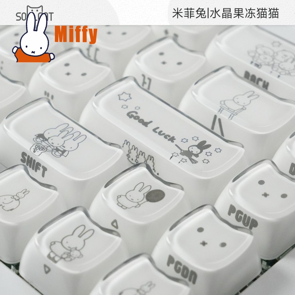 Gaming Accessories Keyboards - Kawaii Miffy Keycaps Schattig Konijn Mechanische