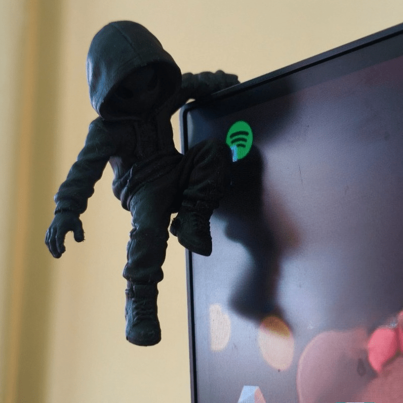 Vintage Gaming Accessories - Klimmende Alien Mini Beeldje 3D Print