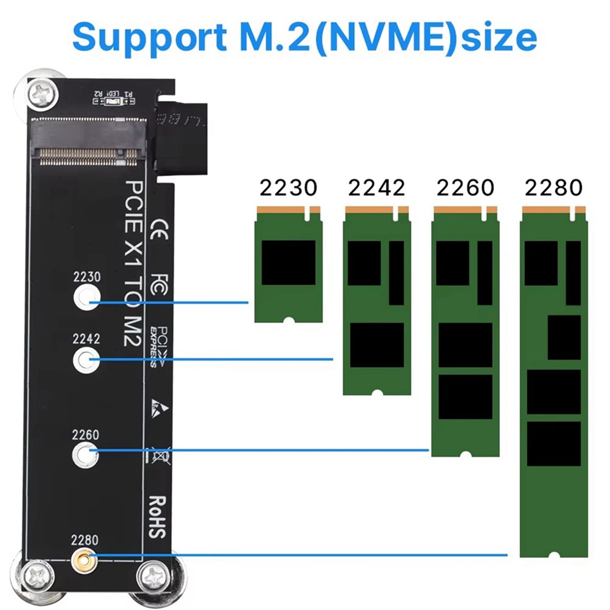 L77A PCI-E 3.0 X1 naar M.2 NVM - Pcie Extension Cable recensie en prijs
