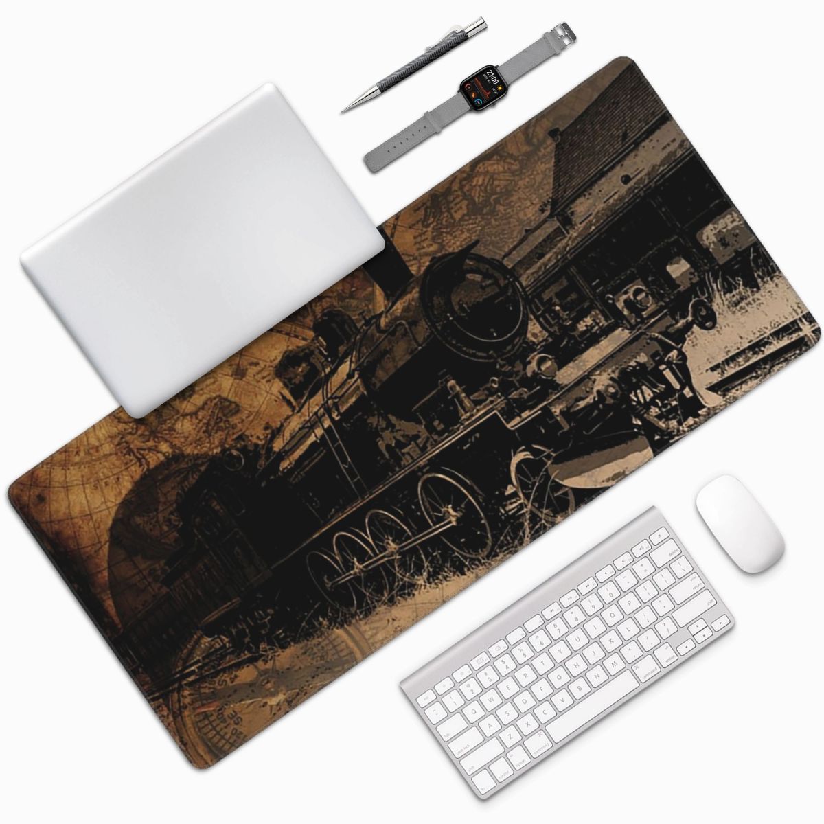 Grote muismat Vintage stoomtre - Vintage Gaming Accessories recensie en prijs