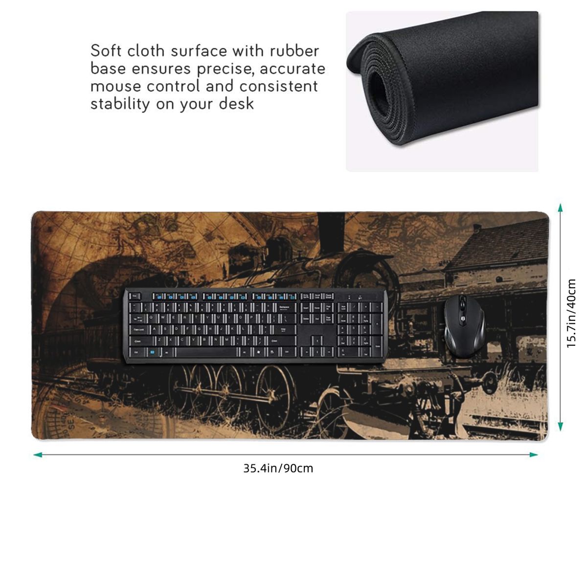 Grote muismat Vintage stoomtre - Vintage Gaming Accessories recensie en prijs