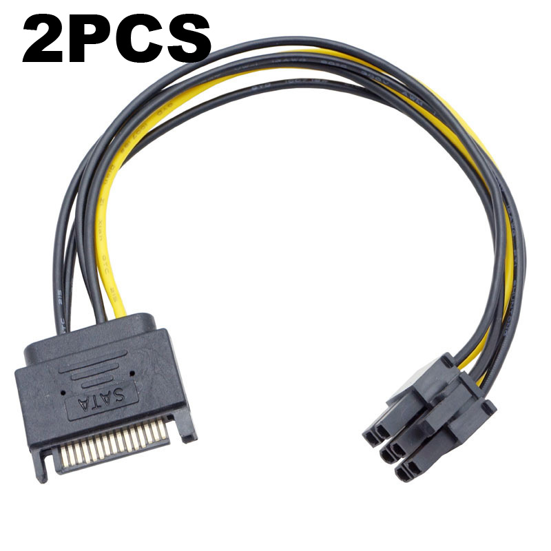 2 stuks dual sata 15pin naar 8 - Pcie Extension Cable recensie en prijs