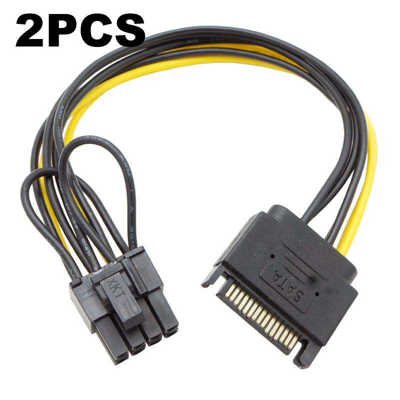 2 stuks dual sata 15pin naar 8 - Pcie Extension Cable recensie en prijs