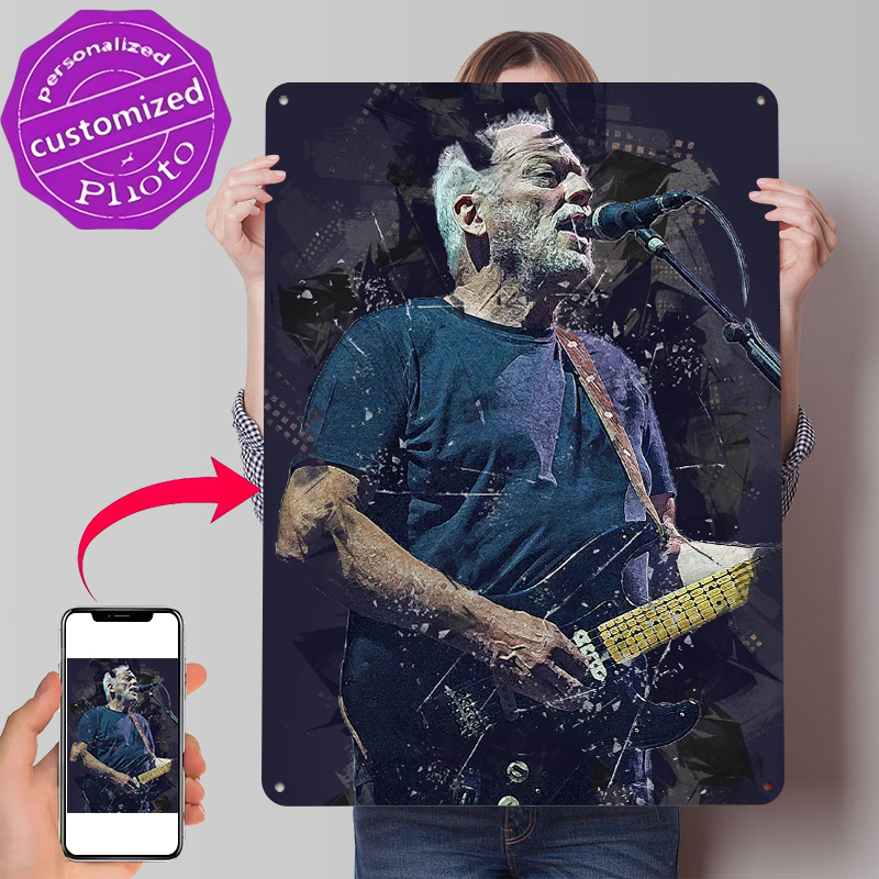 David Gilmour Metalen Poster A - Vintage Gaming Accessories recensie en prijs