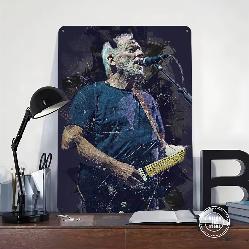 David Gilmour Metalen Poster A - Vintage Gaming Accessories recensie en prijs