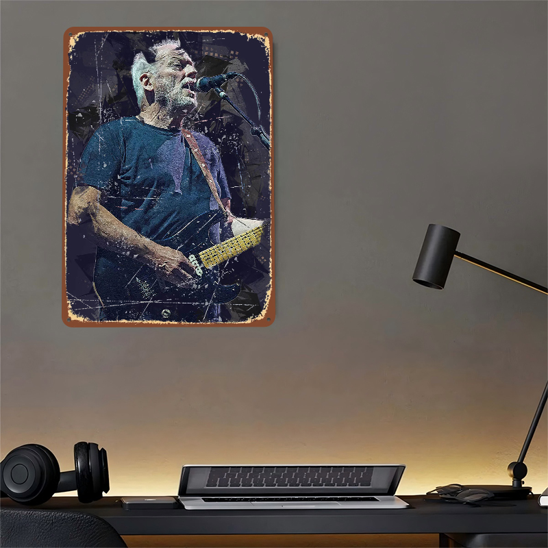 David Gilmour Metalen Poster A - Vintage Gaming Accessories recensie en prijs