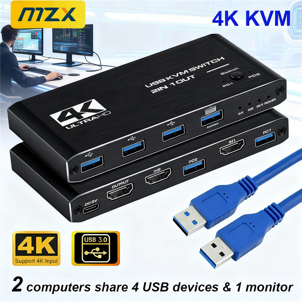 KVM Switch 4K 60Hz Switcher US - Gaming Accessories Storage recensie en prijs