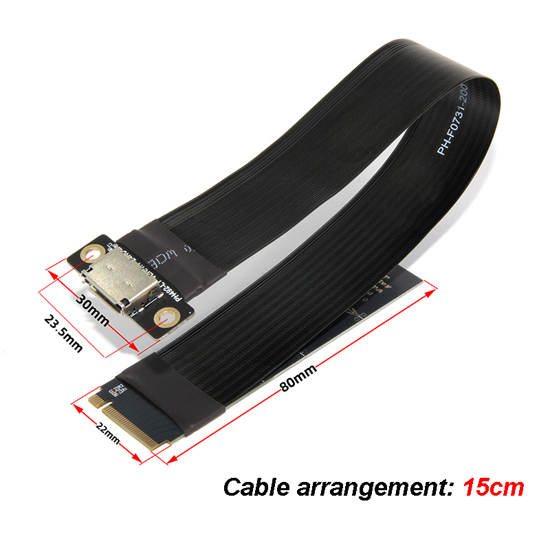 M.2 NVME naar Oculink Verlengk - Pcie Extension Cable recensie en prijs