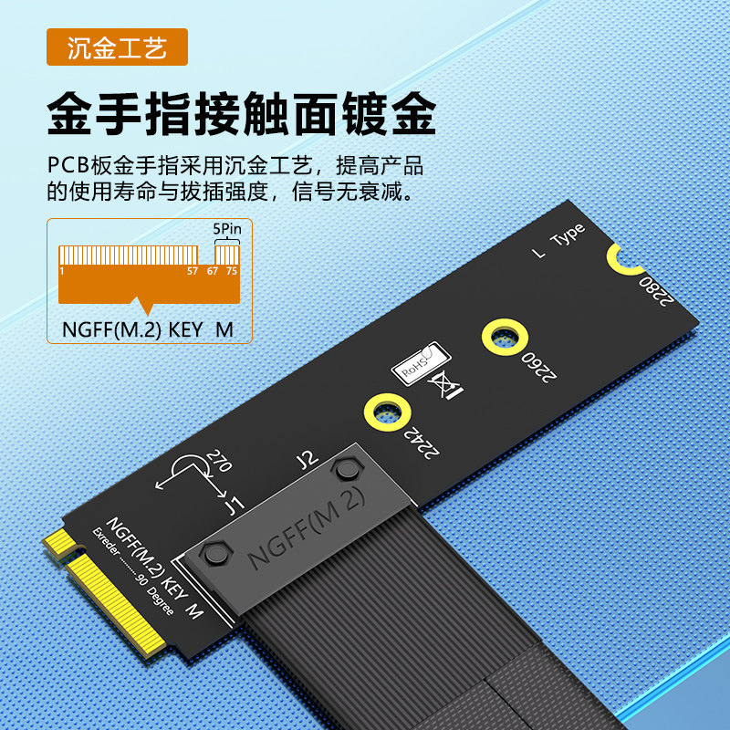 M.2 NGFF M-Key naar PCI-E 16X  - Pcie Extension Cable recensie en prijs