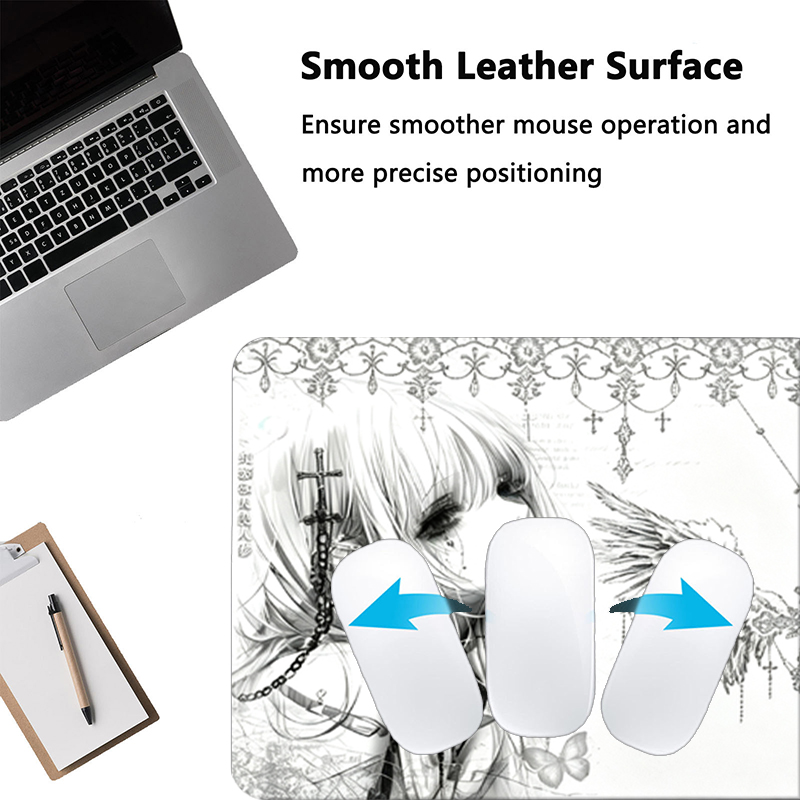 Leren muismat Zwart Wit Anime  - Gaming Accessories Keyboards recensie en prijs