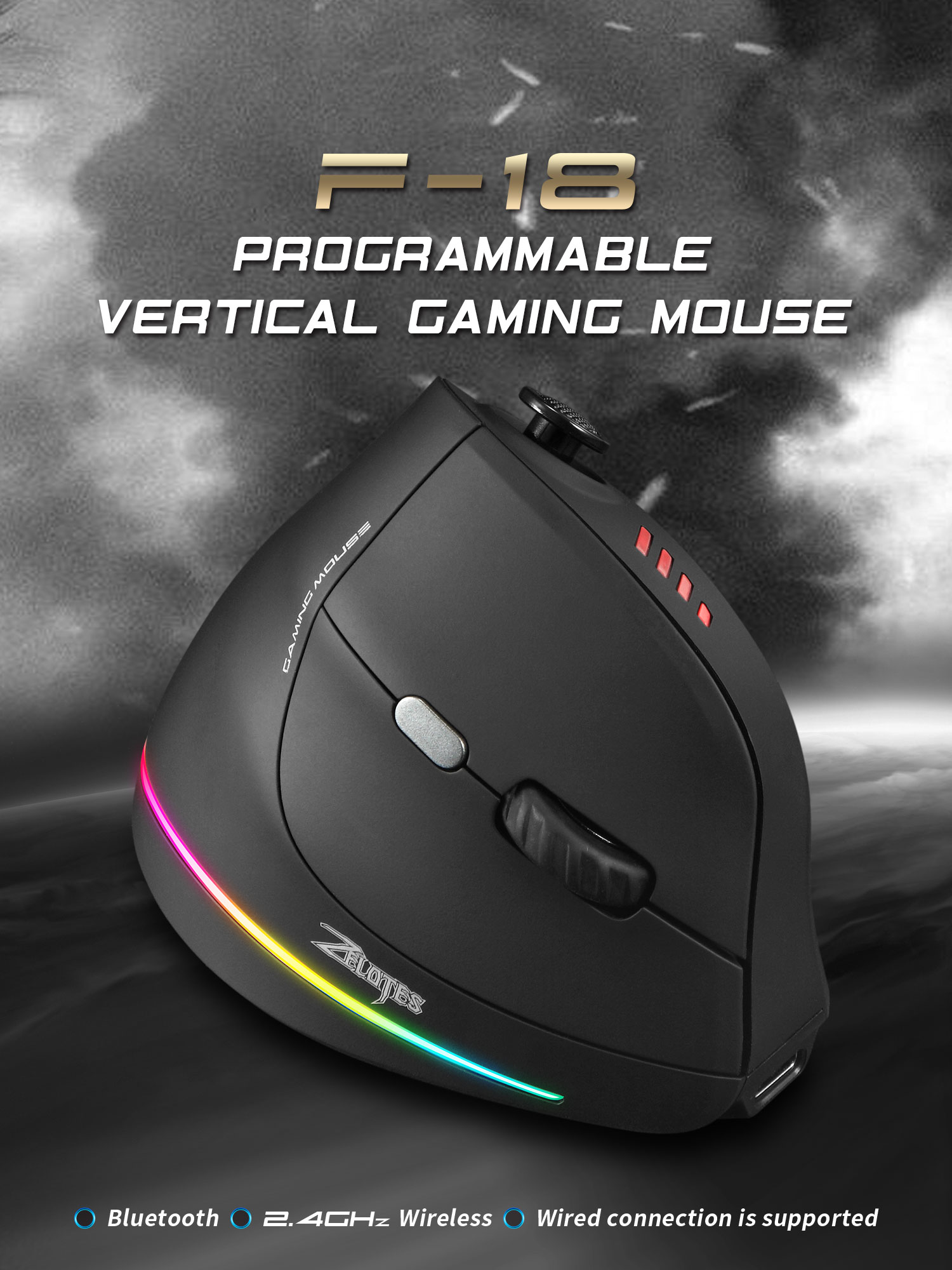 Jomaa RGB Backlit Draadloze Ve - Gaming Accessories Tablet recensie en prijs